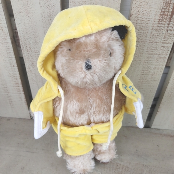 Eden Other - Vintage Eden Paddington Bear Tan Plush Animal 1972 1981 Yellow Coat & Pants 14"